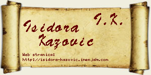 Isidora Kažović vizit kartica